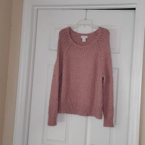 Fuzzy Warm Pink Sweater, Sz S/M